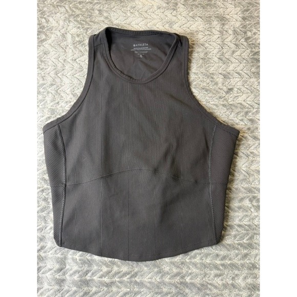 Athleta Tops - Athleta Salutation Rib Mix Tank Womens XL High Neck Racerback Yoga Top 0108